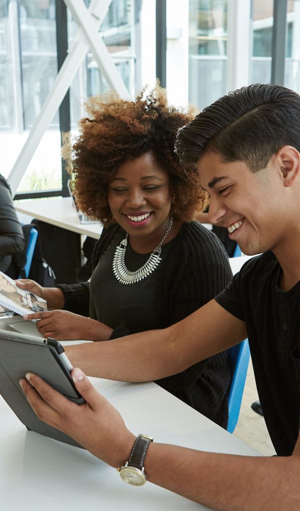 Pivot Point student using tablet in class