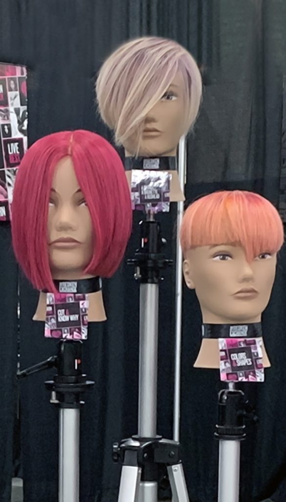 Pivot Point Mannequins with different completed color designs.