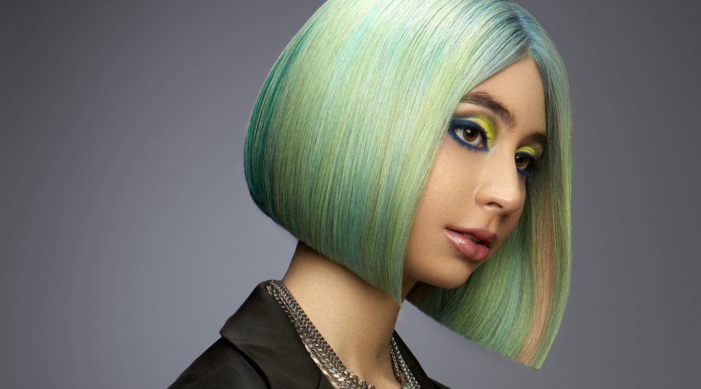 Green Bob Hairstyle